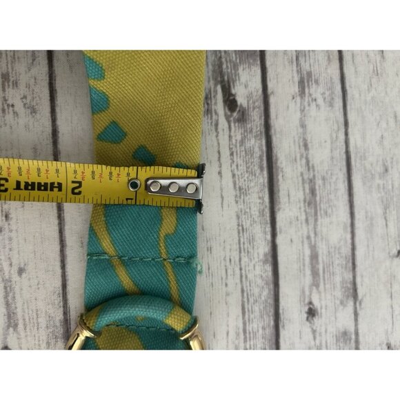 J. Crew Multicolor Striped Fabric Loop Belt, Teal & Green, Linen Cotton S/M - Picture 7 of 7